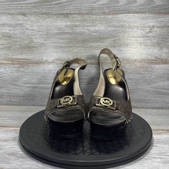 MICHAEL Michael Kors Women's Studied wooden Wedges Size 9 M - Picture 2 of 9